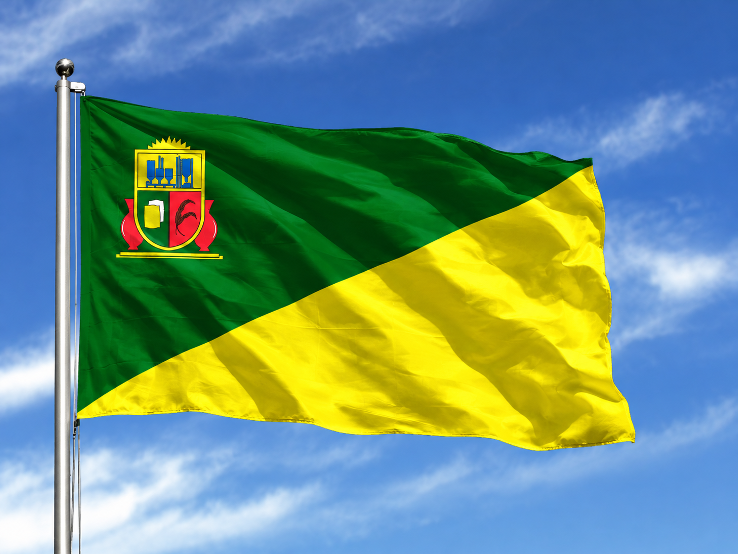 Bandera oficial del distrito de Pueblo Nuevo